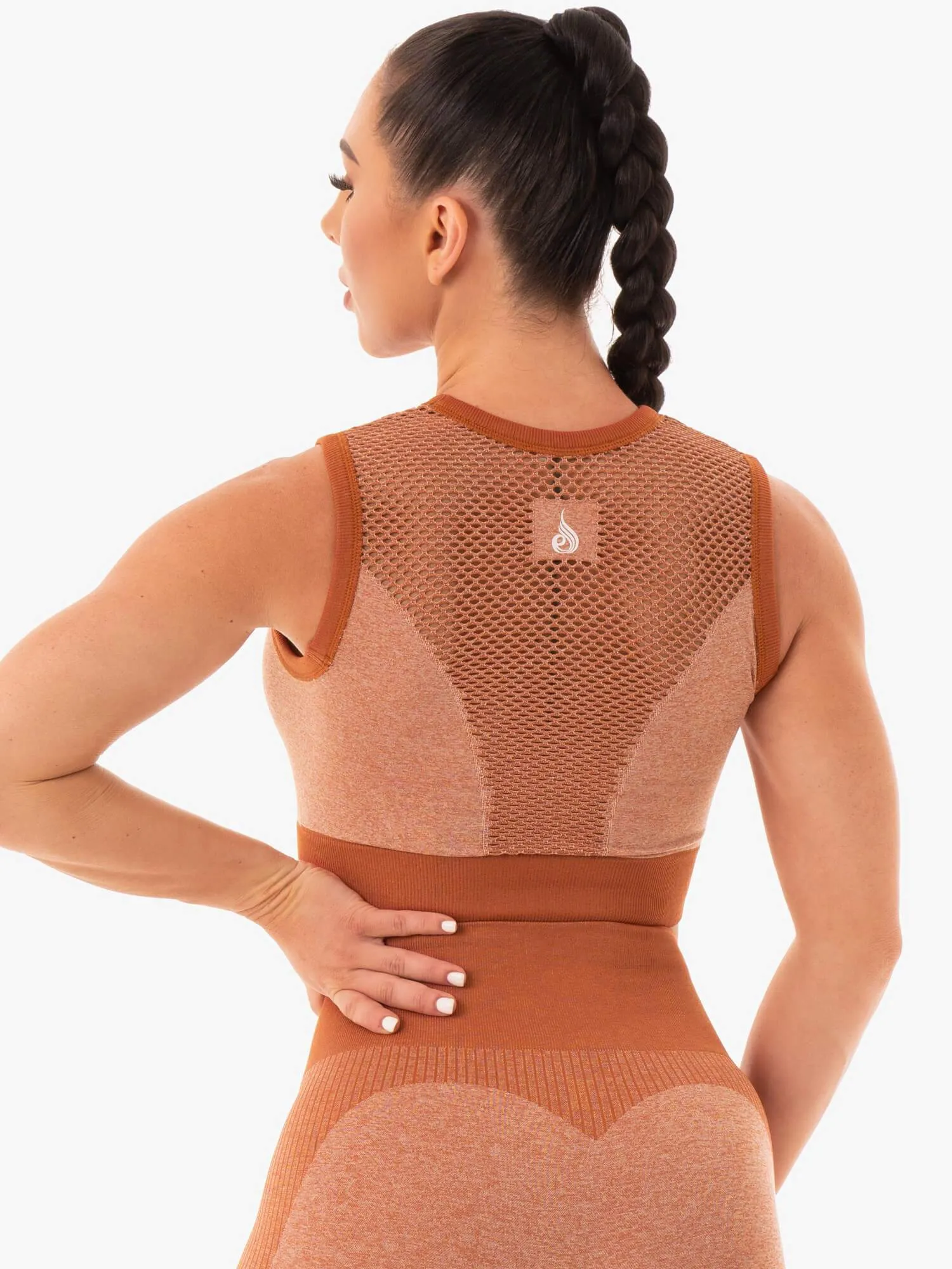 Oasis Seamless Crop Top - Desert Rust