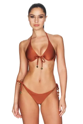 Oasis Tie Bikini Set - Rust