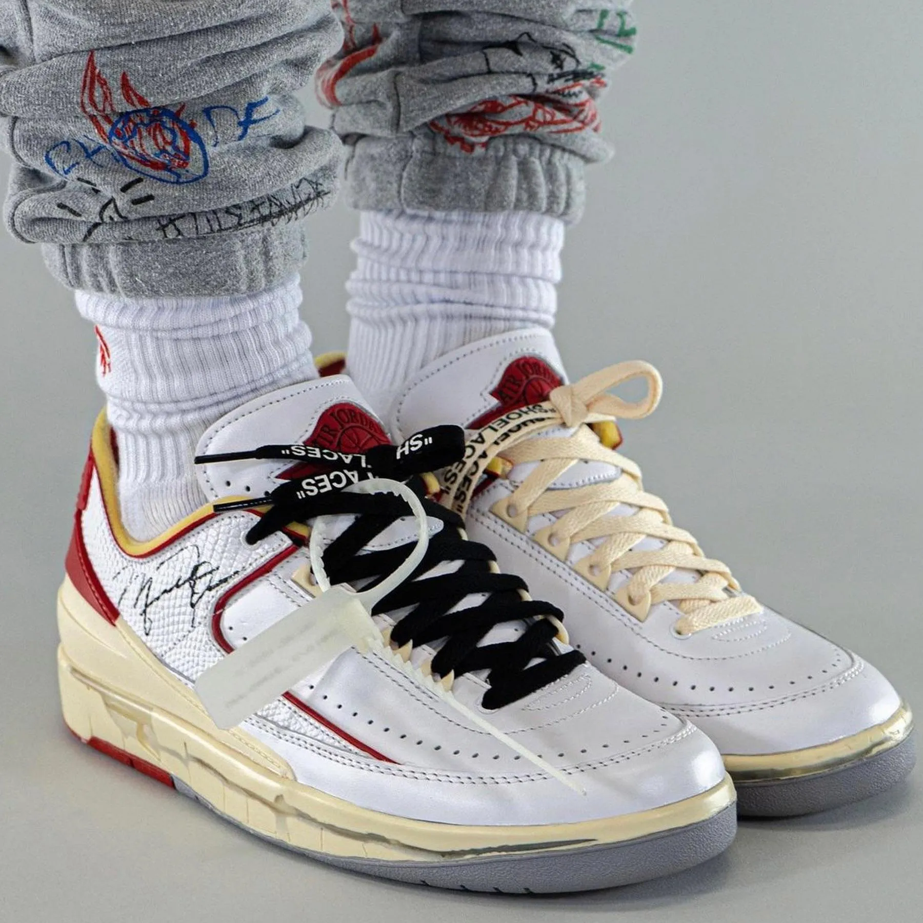 Off-White x Air Jordan 2 Retro Low SP 'White Varsity Red'