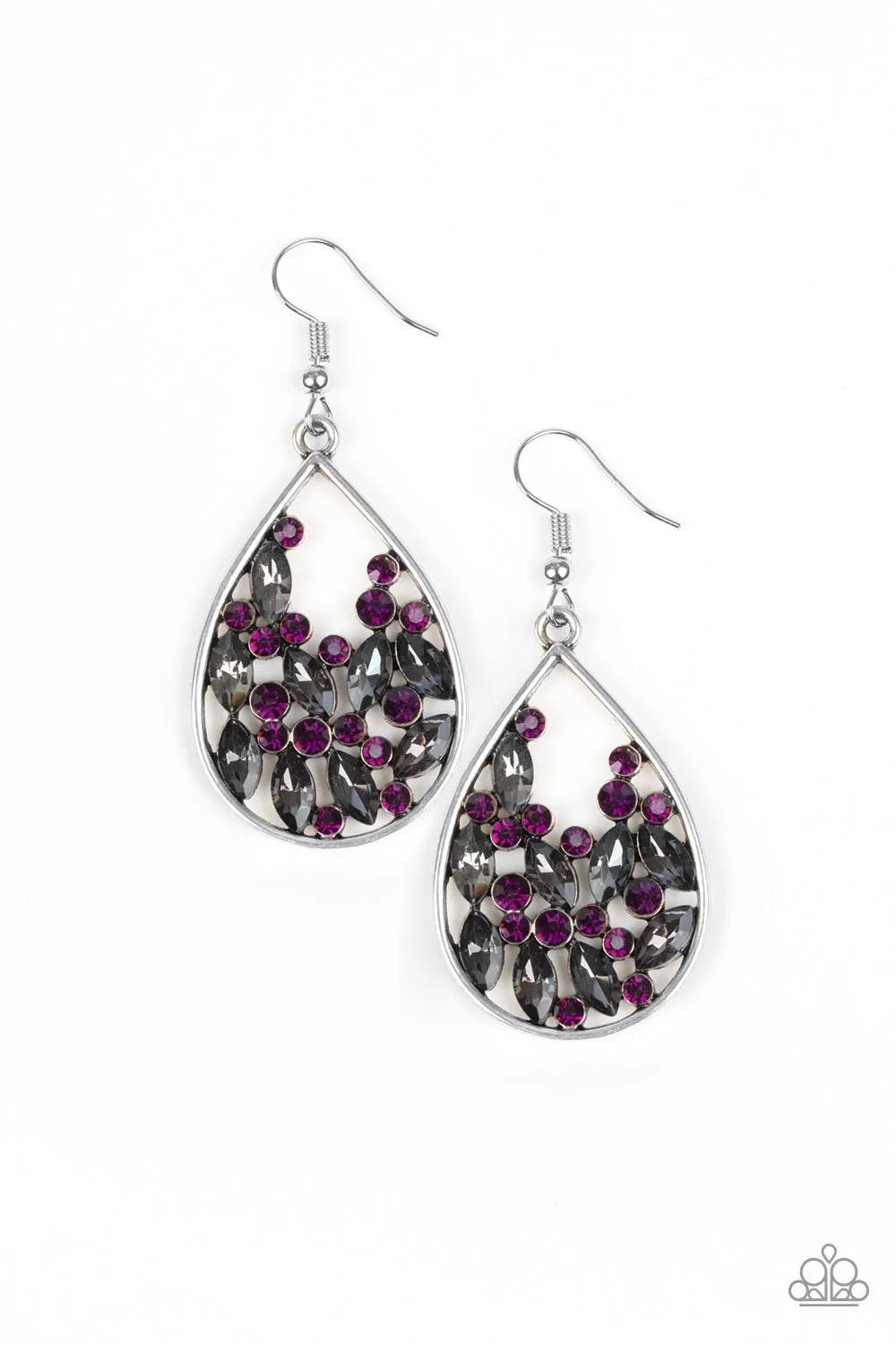 Paparazzi Cash or Crystal? Purple Earrings