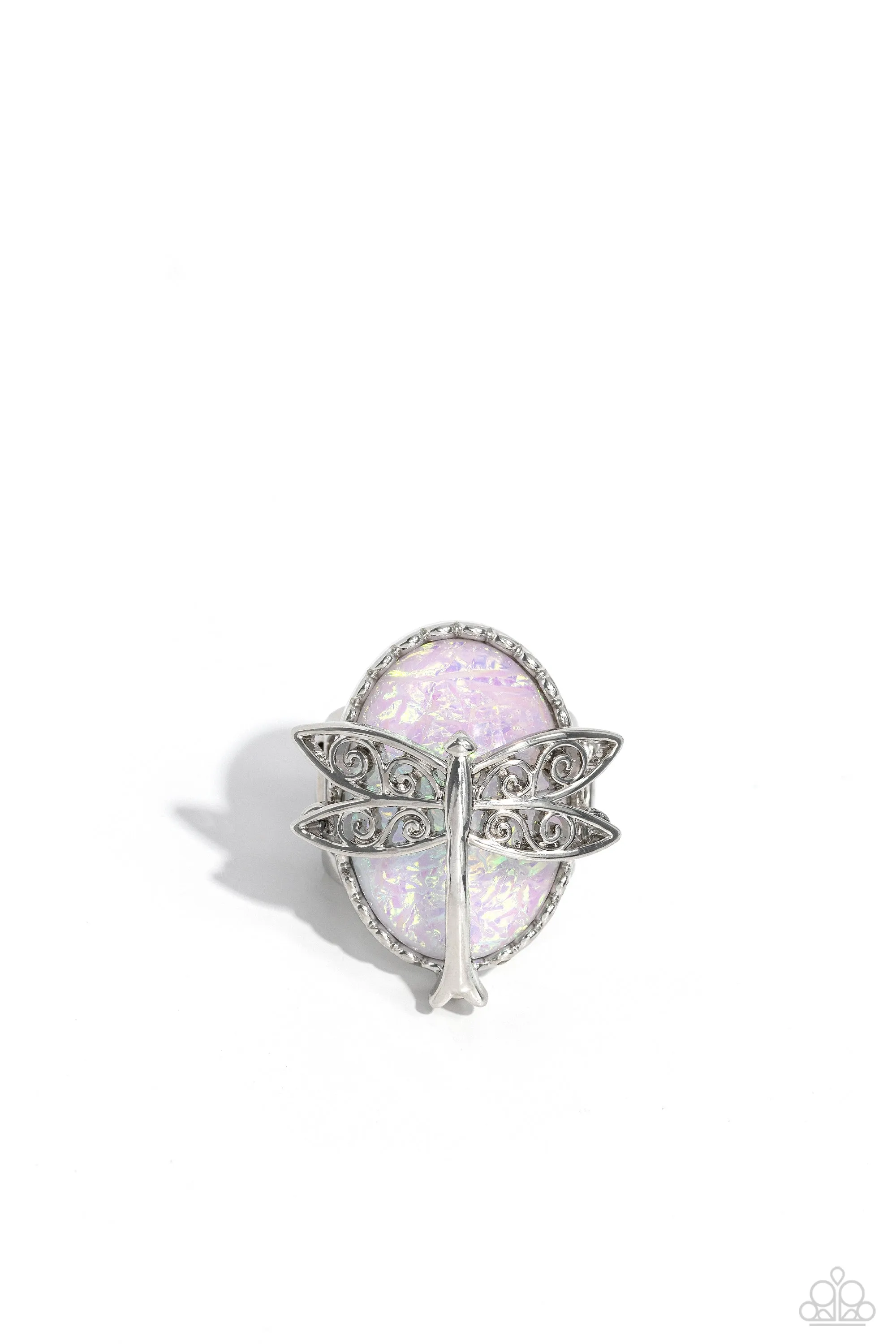 Paparazzi Dragonfly Dazzle White Ring