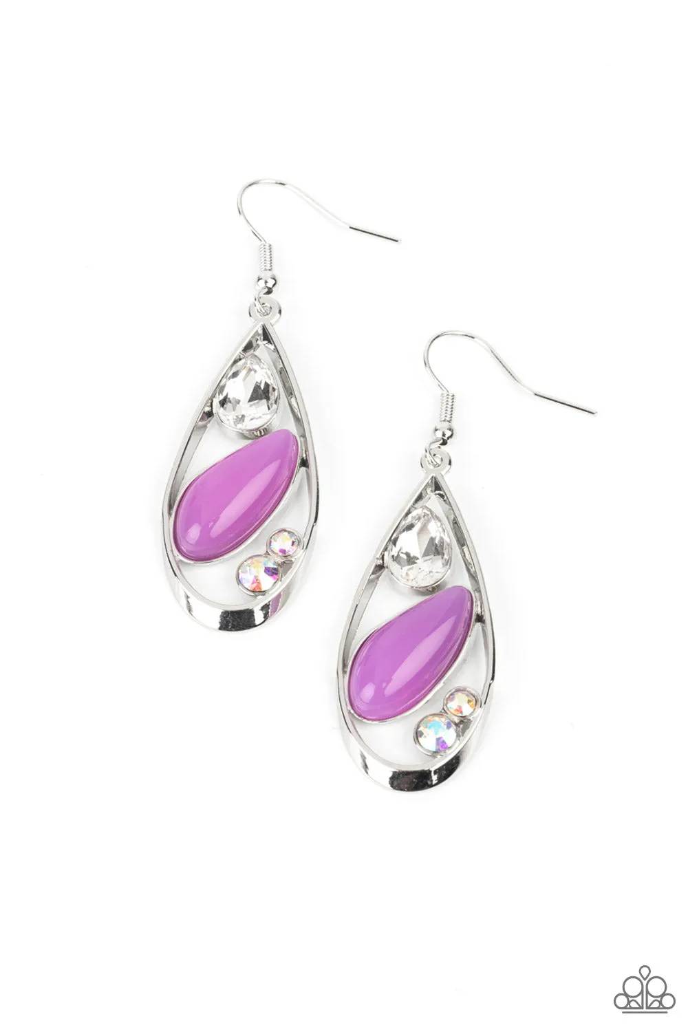 Paparazzi Earring ~ Harmonious Harbors - Purple