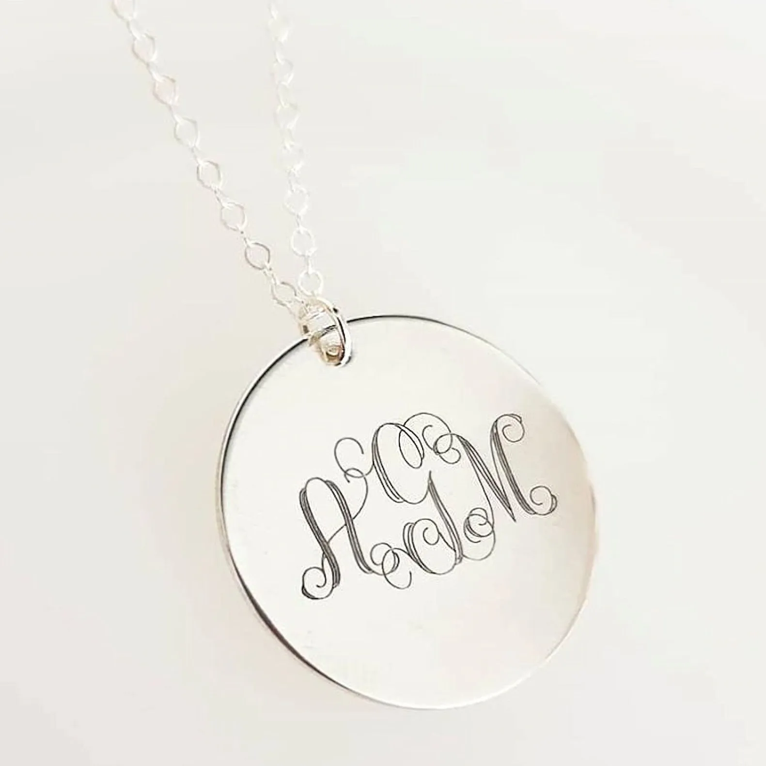 Personalized Monogram Pendant Necklace