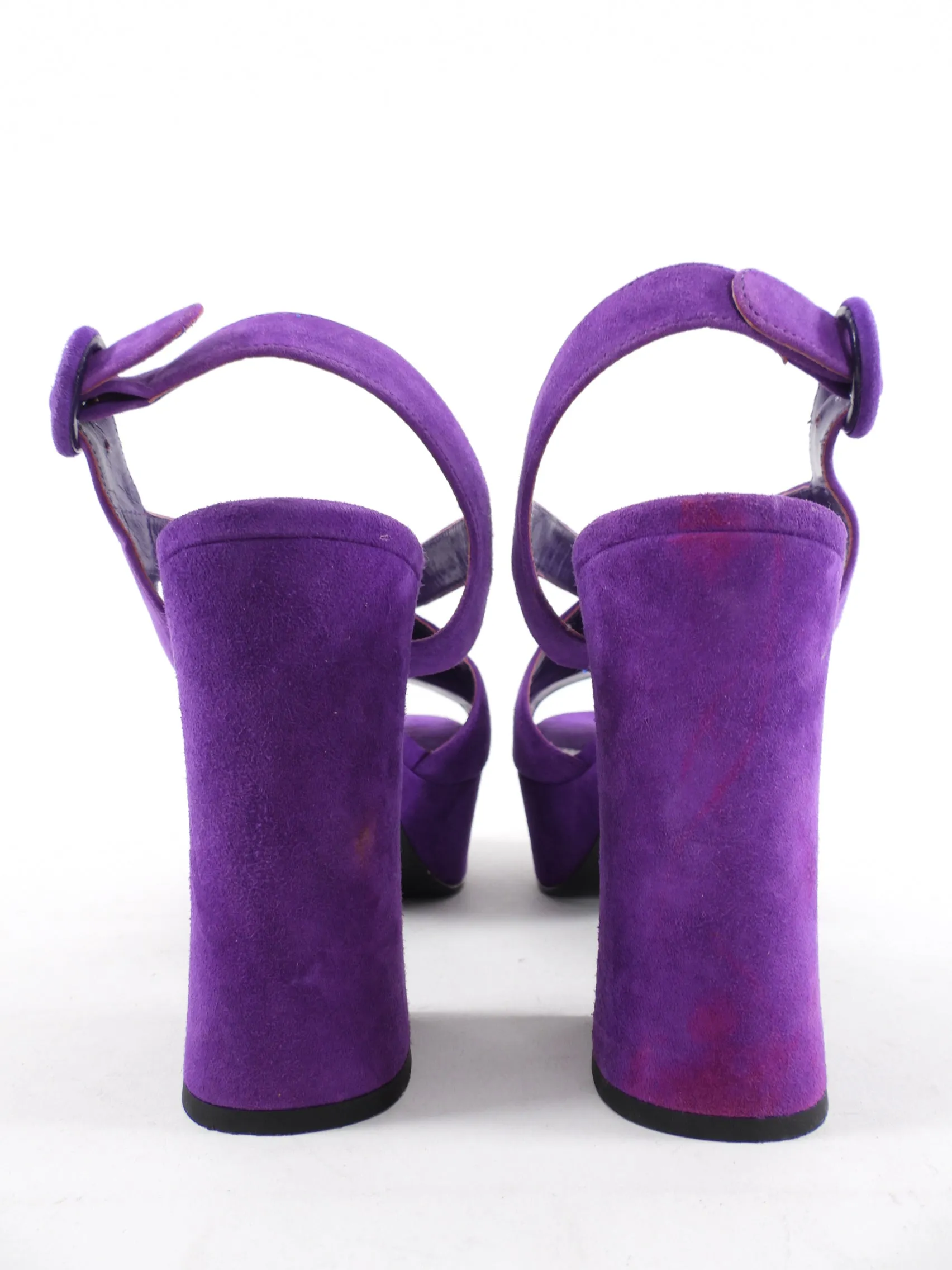 Prada Purple Suede Platform Pumps - 38.5