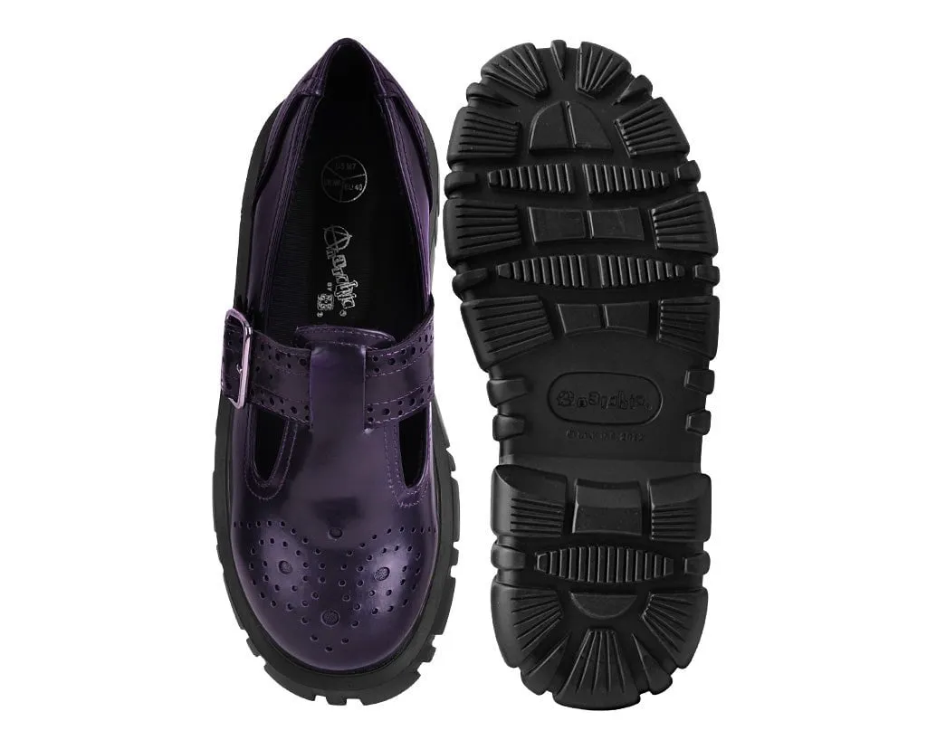 Purple Rub-Off T-Bar Anarchic Airship Brogue