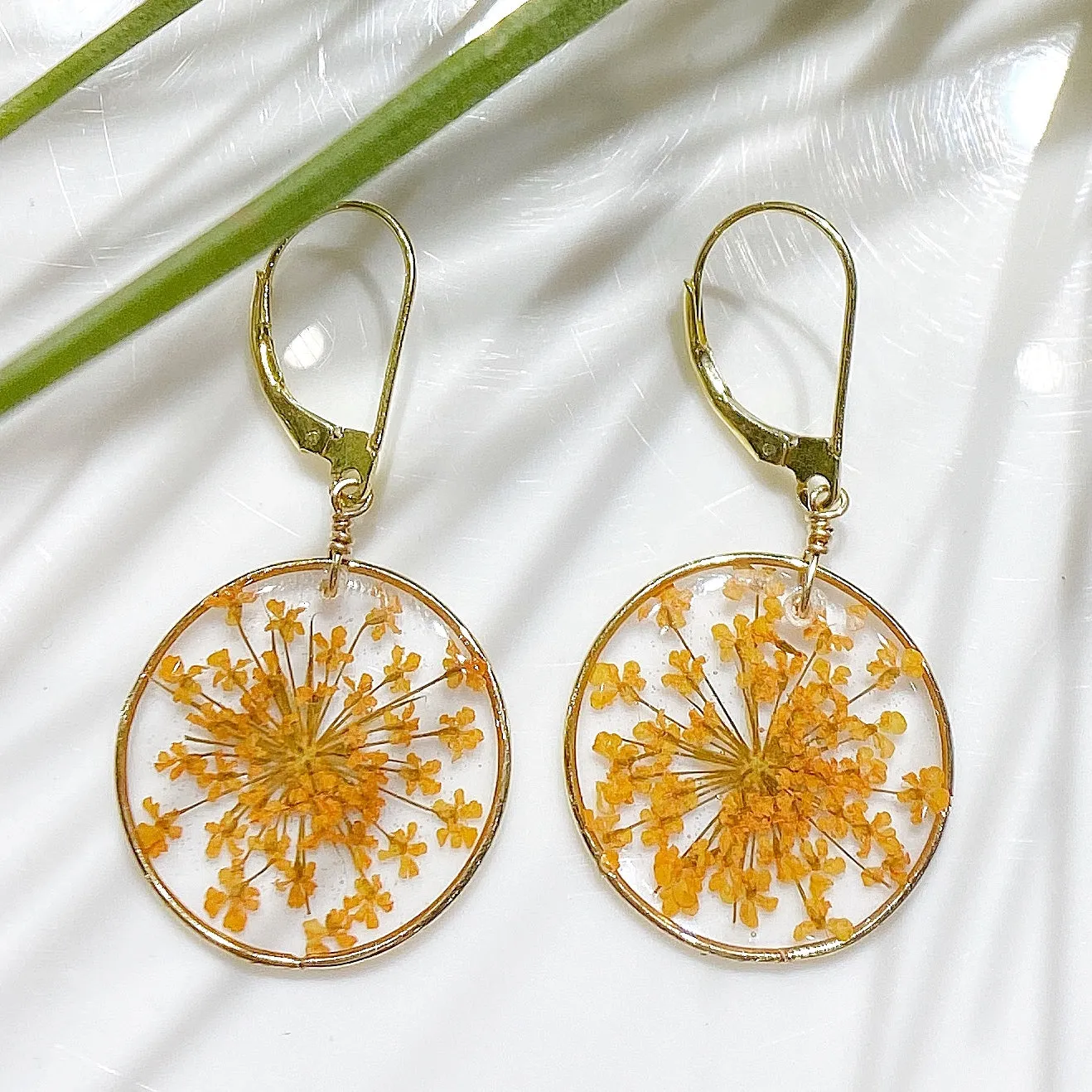 Queen Anne’s Lace Flower Earrings