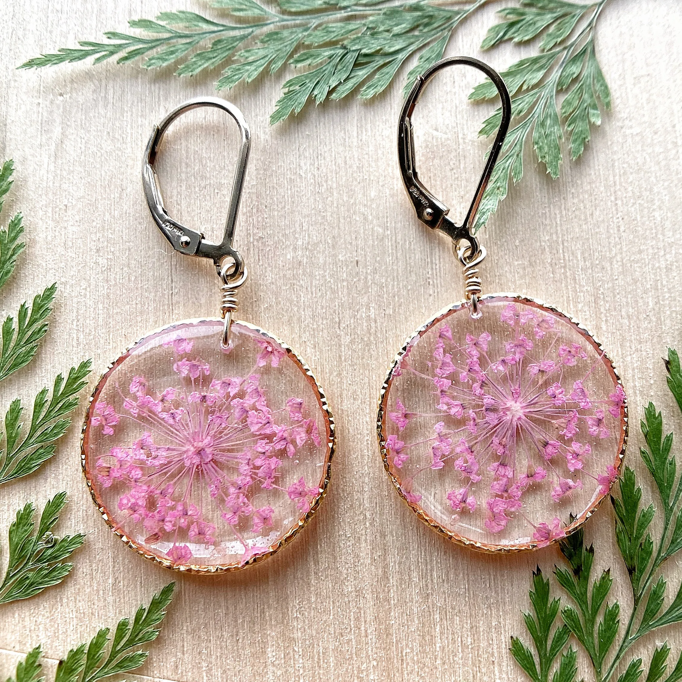 Queen Anne’s Lace Flower Earrings