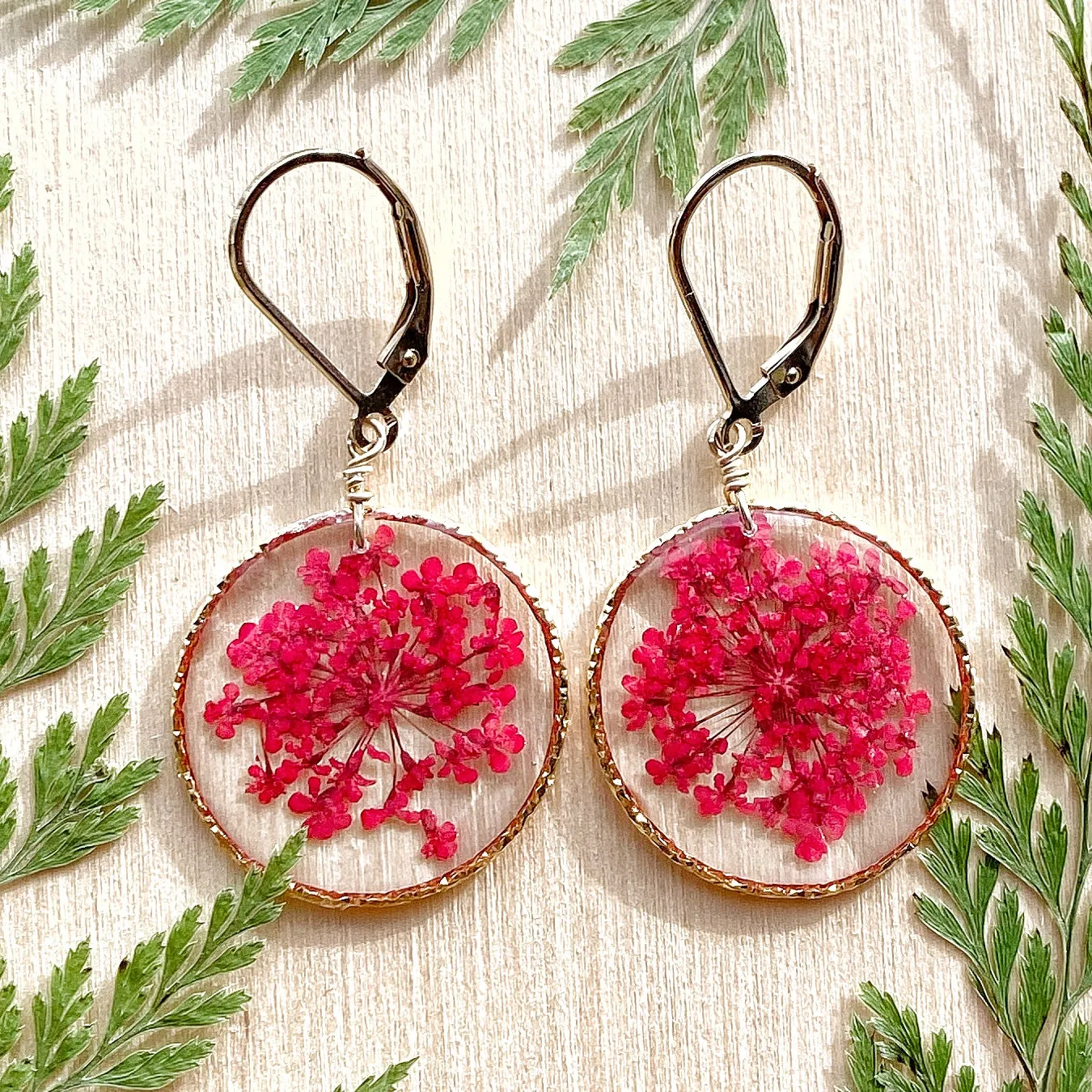 Queen Anne’s Lace Flower Earrings