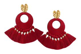 Red Florentine Earrings