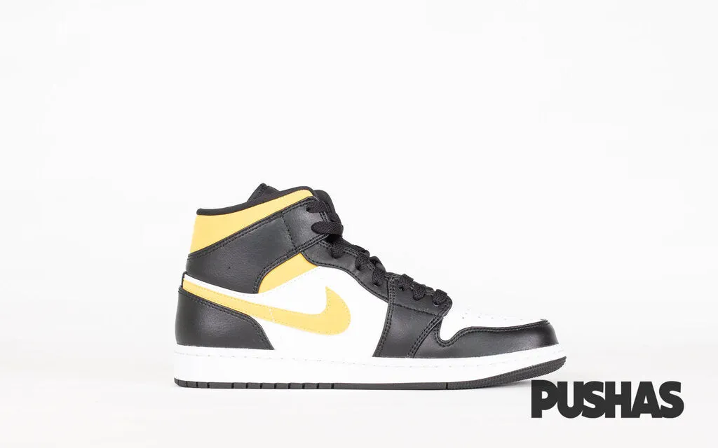 [Refurbished] Air Jordan 1 Mid 'White Pollen Black'