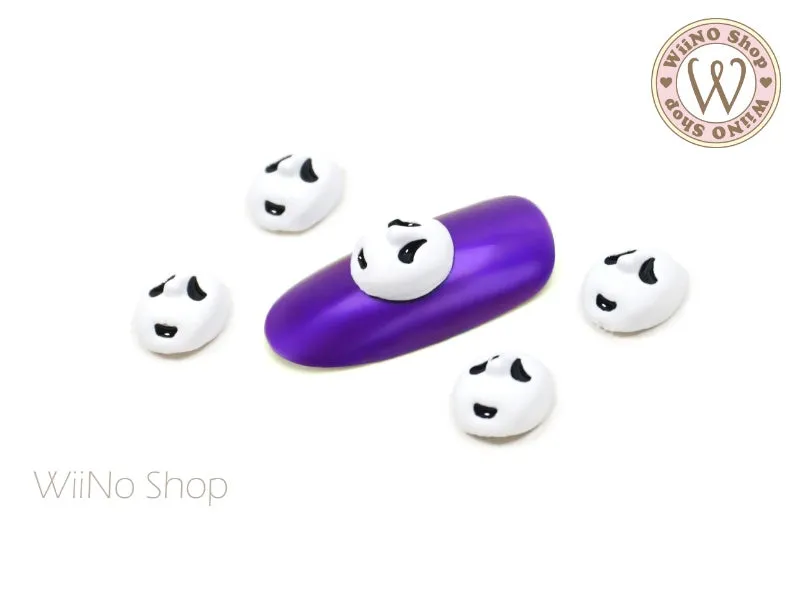 Sad Face Ghost Nail Metal Charm - 2 pcs