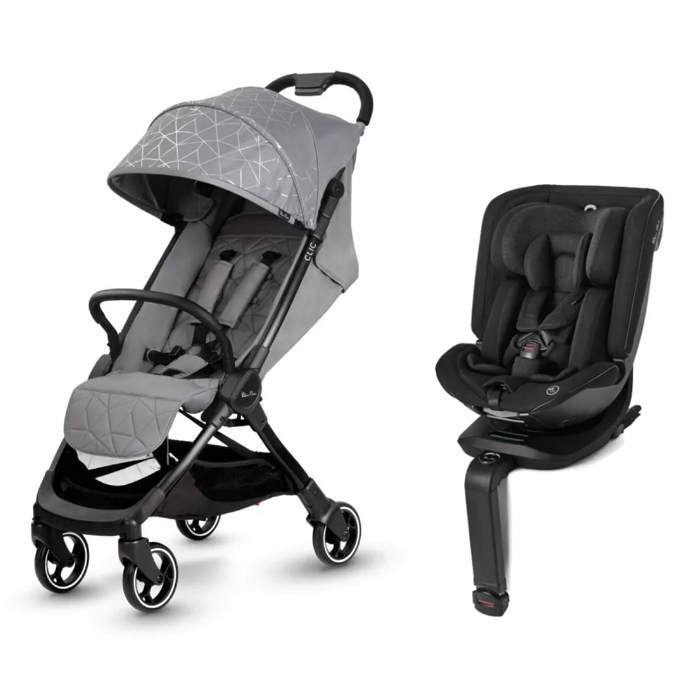 Silver Cross Clic Stroller with Motion Car Seat - Grey/Space