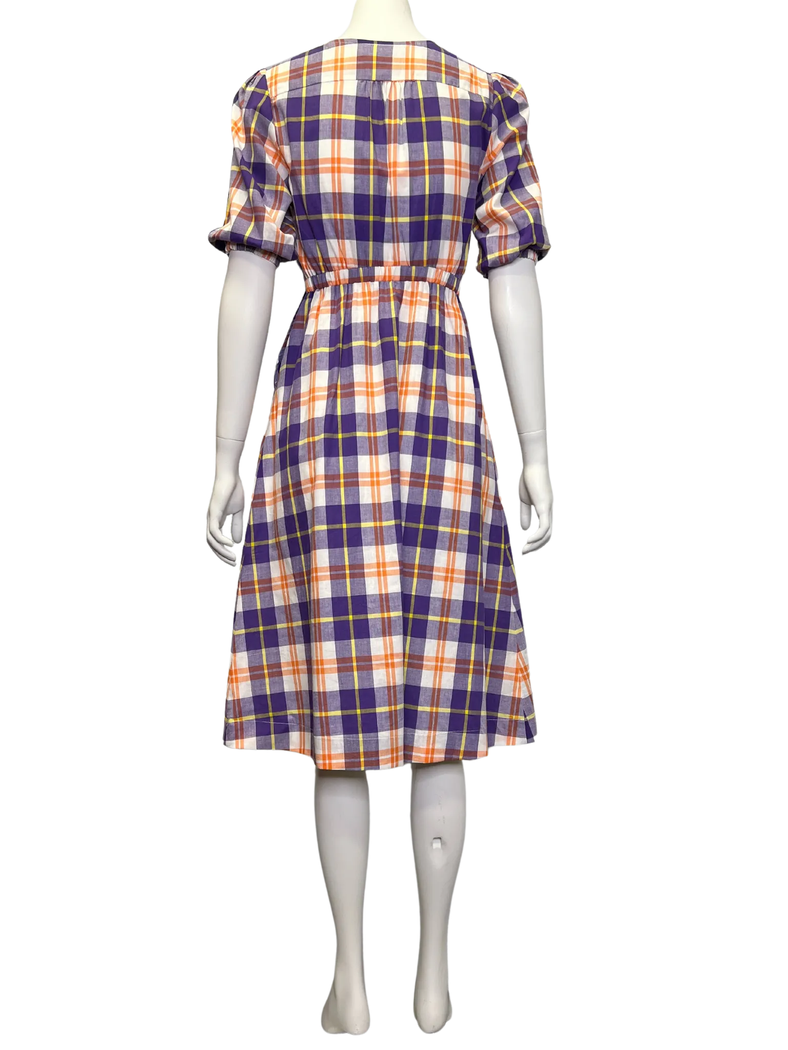 Size 6 - Leonard St Purple Check Aviary Dress