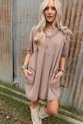 Soft Touch Tunic Dress - Acorn