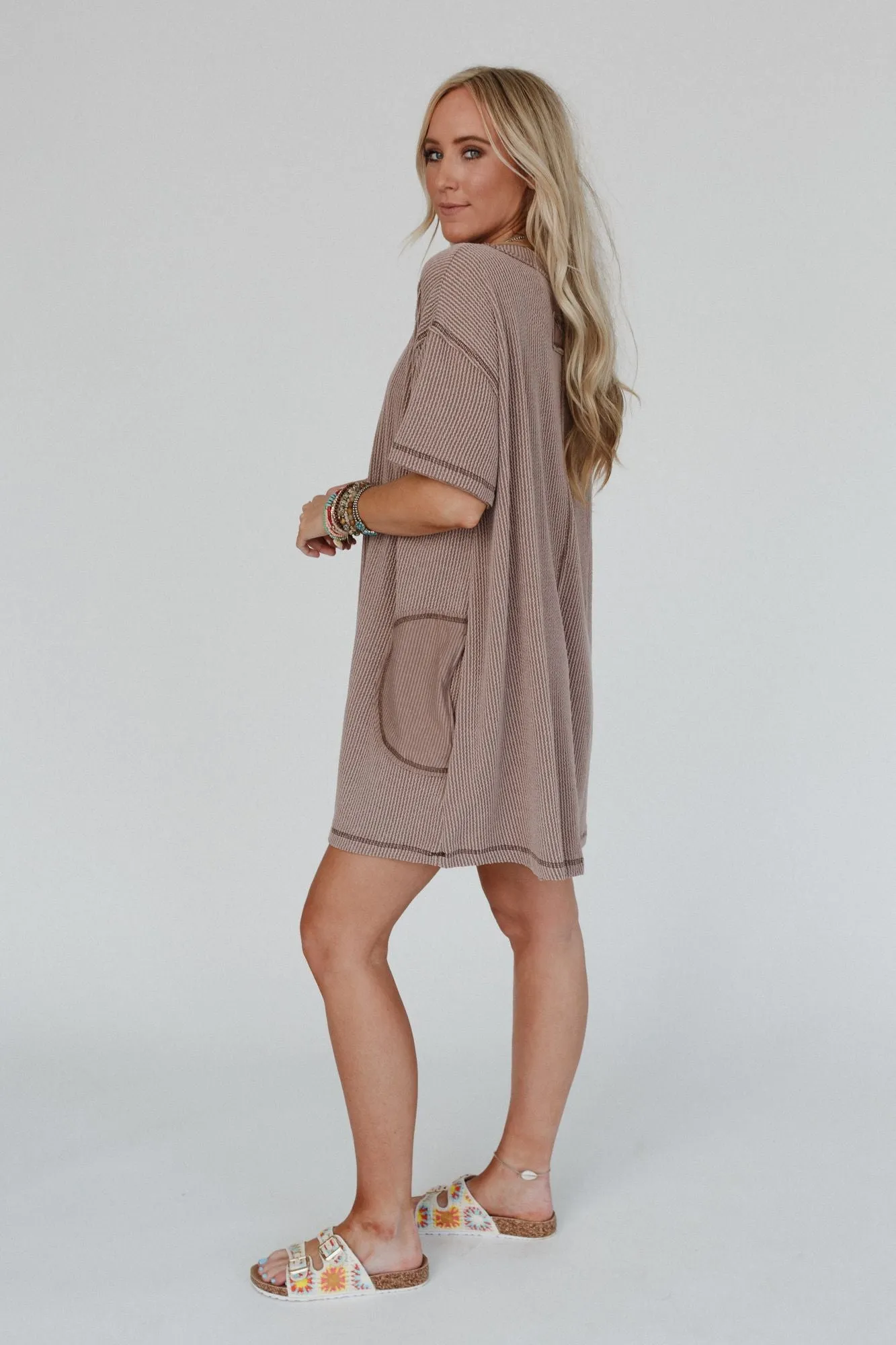 Soft Touch Tunic Dress - Acorn