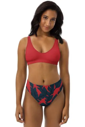 Solar Palms Recycled high-waisted bikini