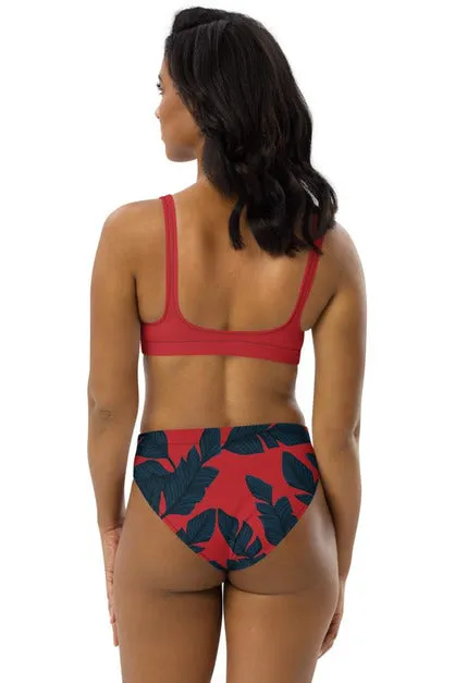 Solar Palms Recycled high-waisted bikini