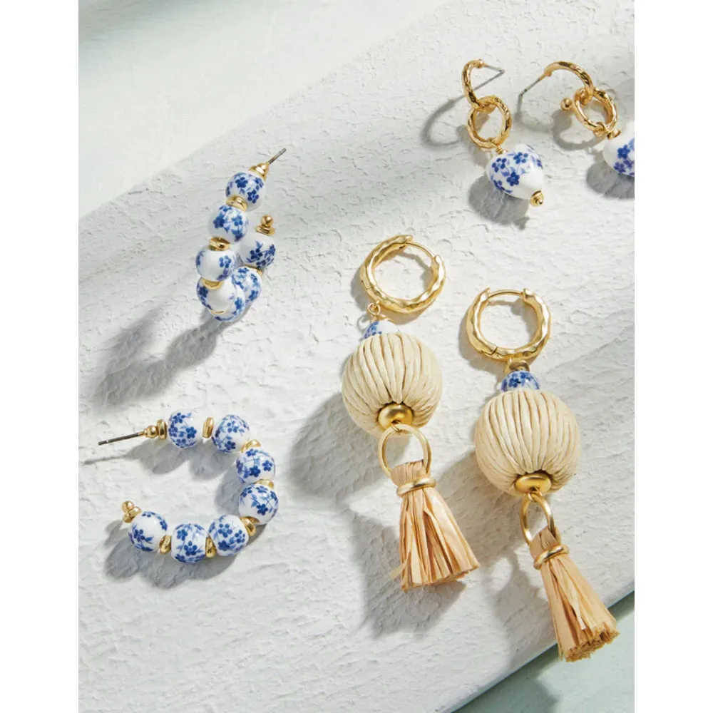 Spartina Summer House Earrings - Natural/Blue