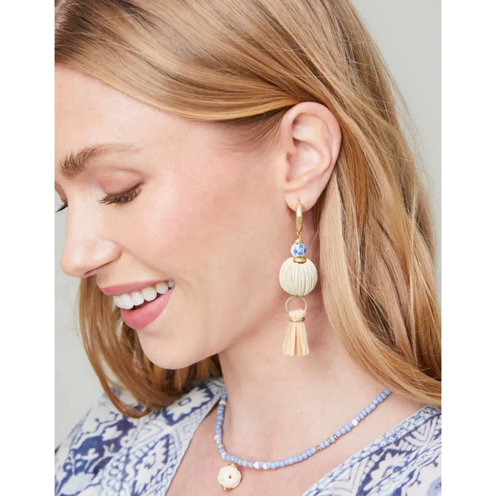 Spartina Summer House Earrings - Natural/Blue