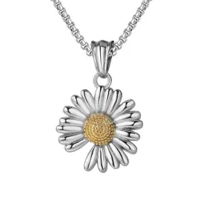 Stainless Steel Daisy Necklace