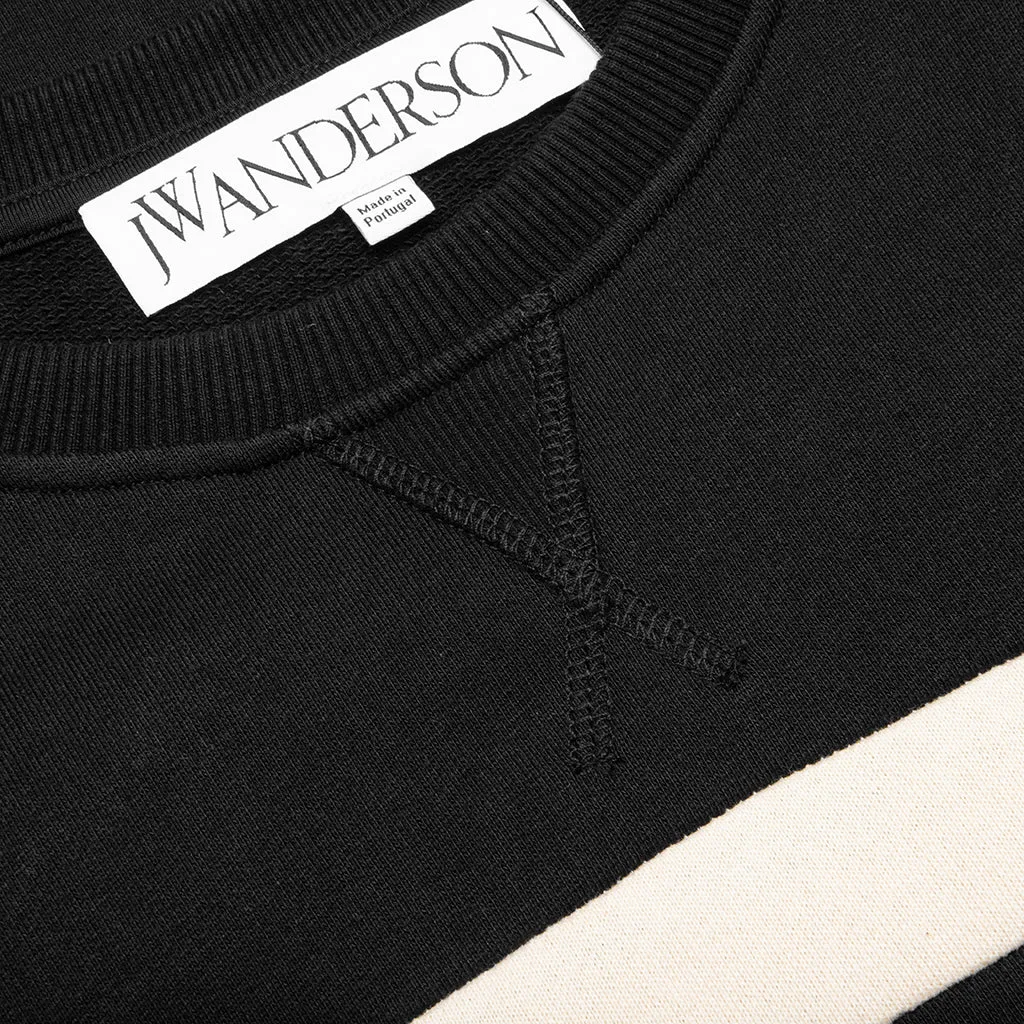 Stripe Sweatshirt - Black/Natural