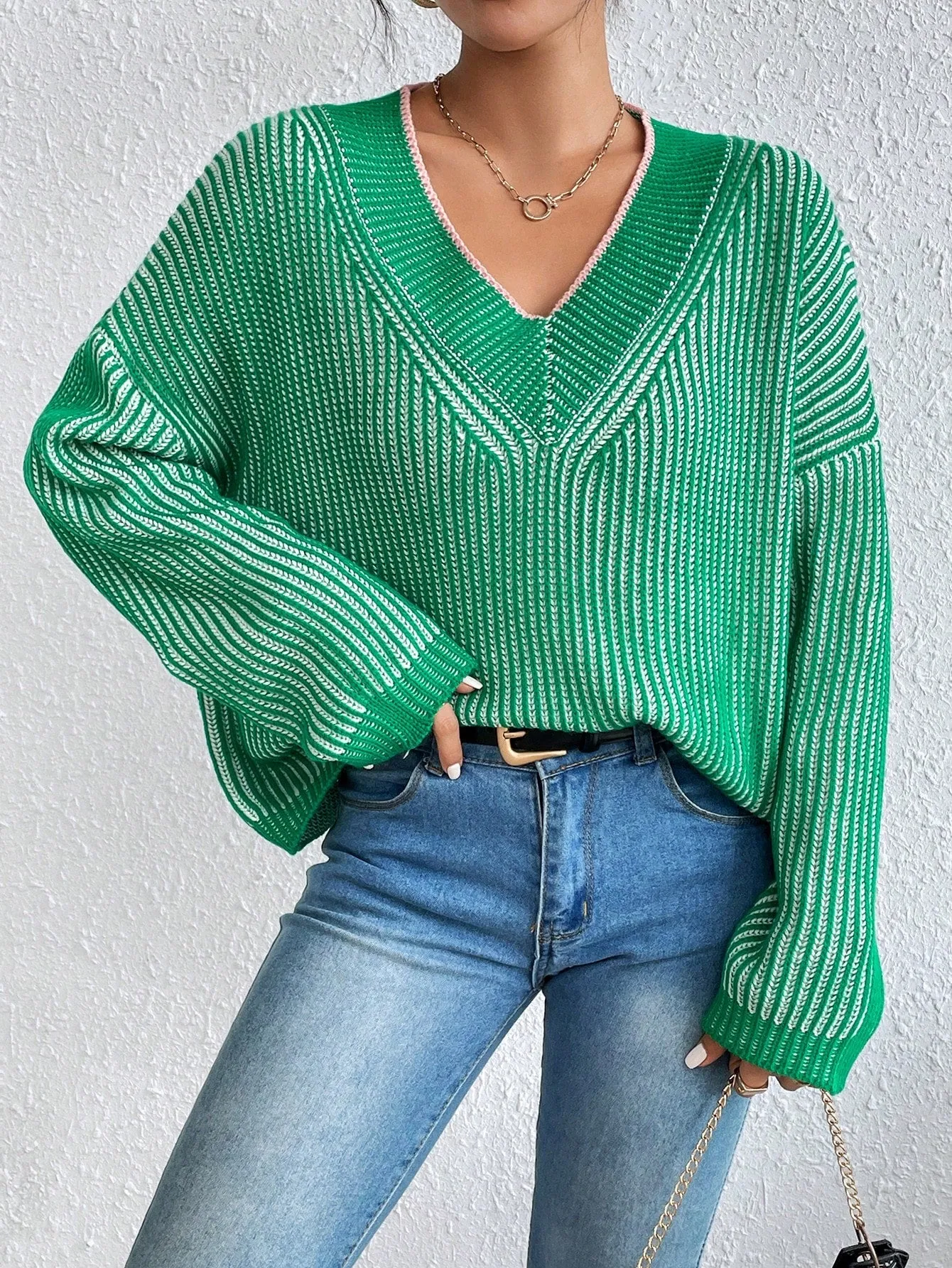 Striped Off the Shoulder Sweater