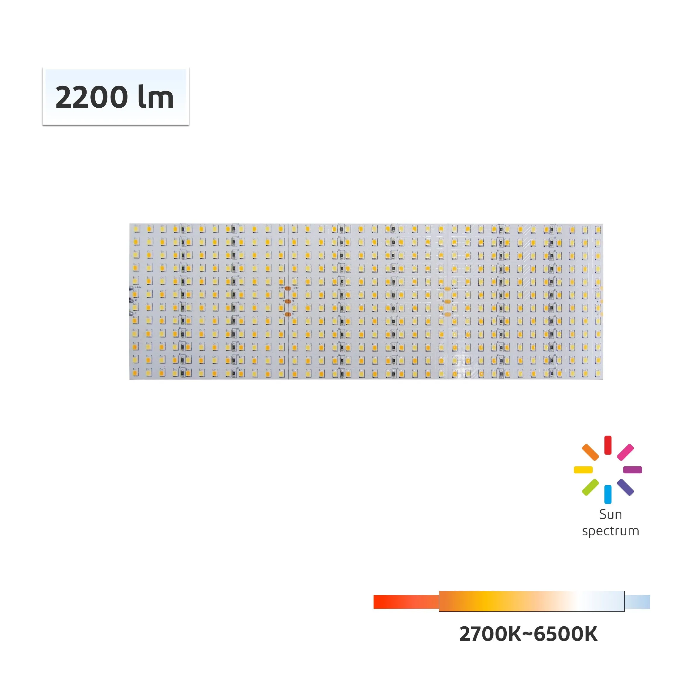 SunWave CRI 98 Multirow Tunable White LED Flexible Panel 2700K-6500K