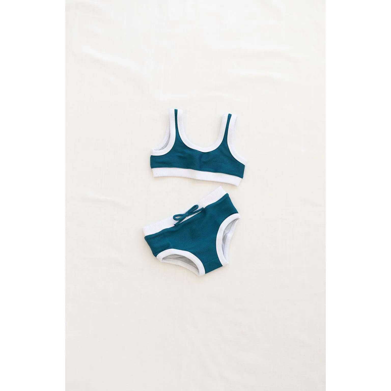 Swim Ribbed Bikini - Ocean