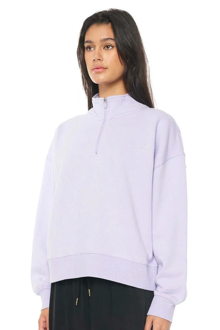 Thistle Lilac Quarter Zip Lover Sweatshirt