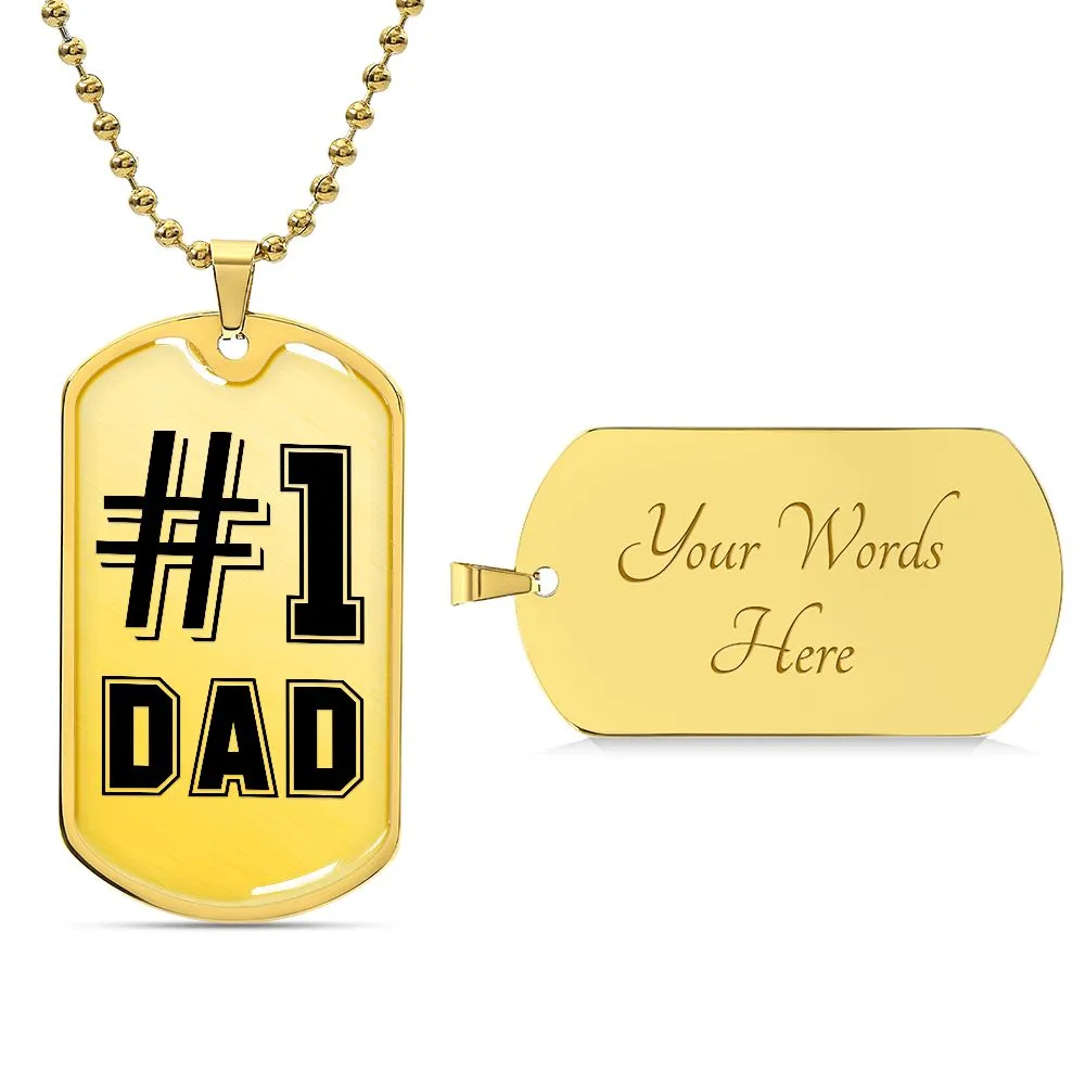 To My Dad Necklace - You Are Number #1