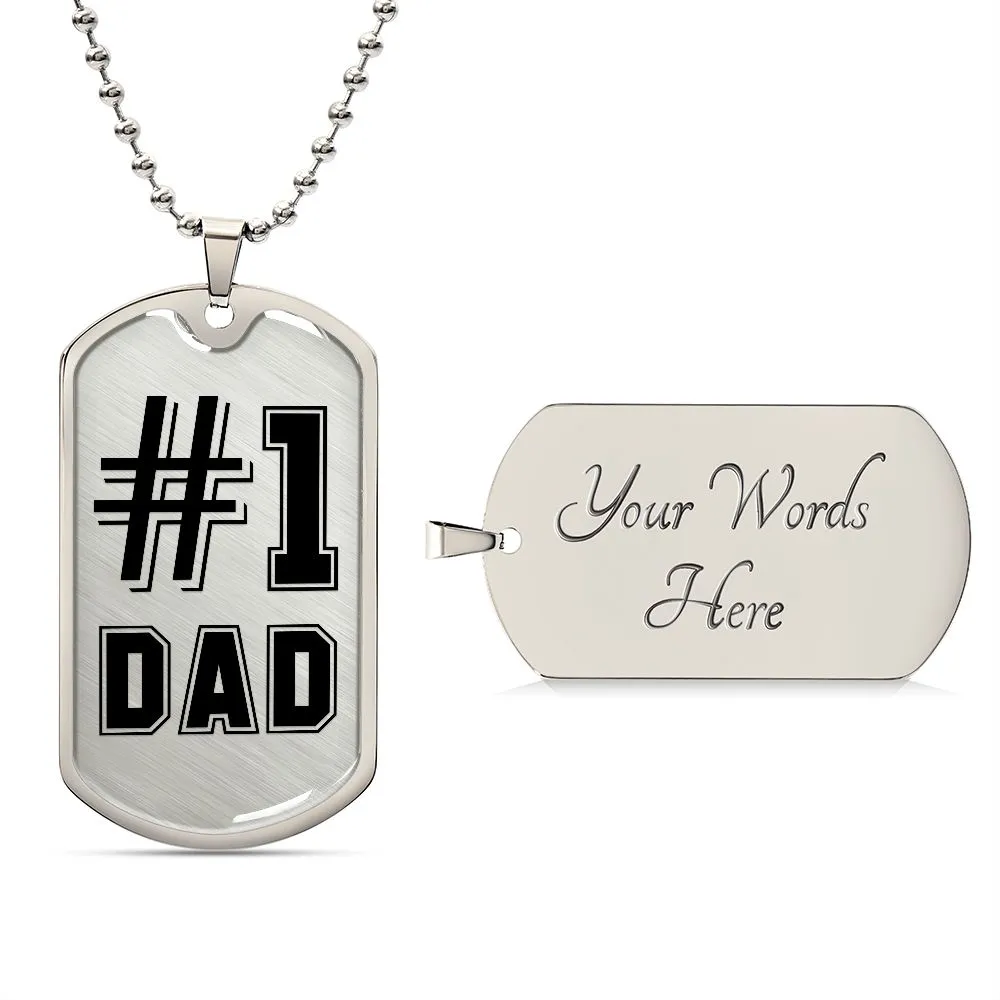 To My Dad Necklace - You Are Number #1