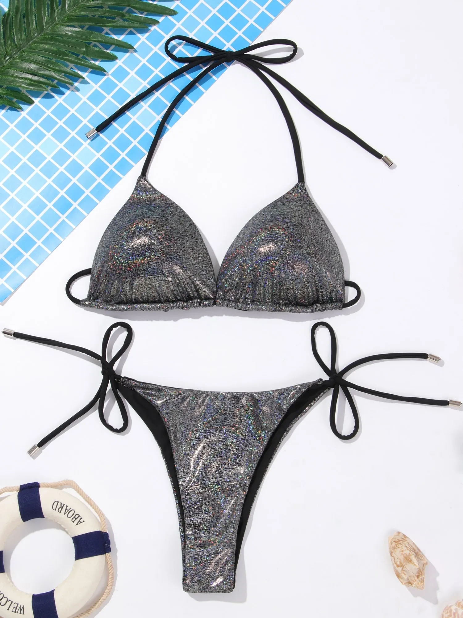 Triangel-Bikini von Metallic Magic für Damen