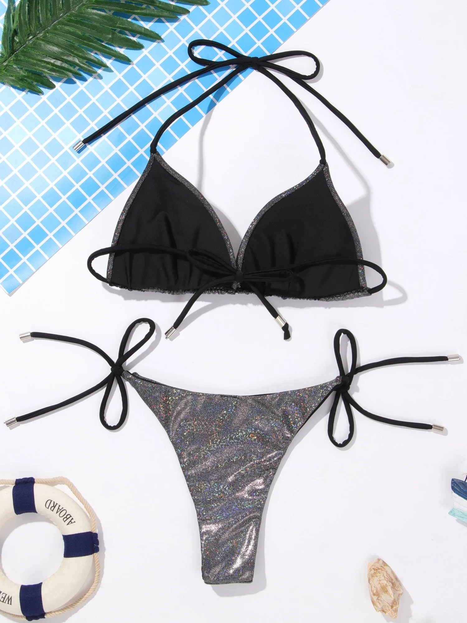 Triangel-Bikini von Metallic Magic für Damen