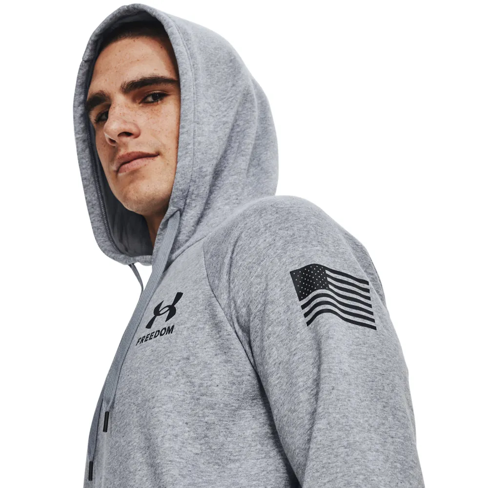 'Under Armour' Men's Freedom Flag Hoodie - Steel Light Heather