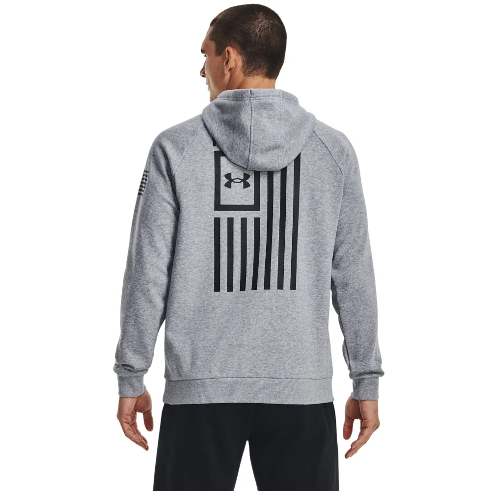 'Under Armour' Men's Freedom Flag Hoodie - Steel Light Heather