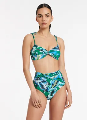 Viva Twist Front Bikini Bottom - Emerald