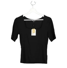 Whistles Black Square Neck T-shirt BNWT UK 12