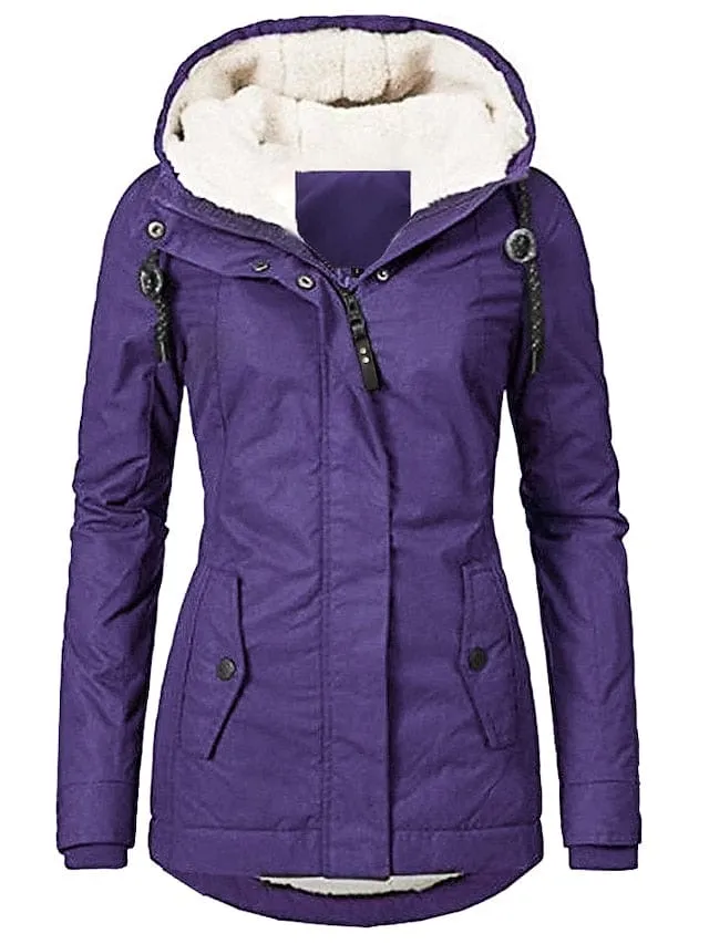 Women's 3-in-1 Windproof Puffer Jacket in Purple Blushing Pink