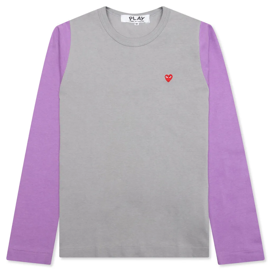 Women's Bi-Color T-Shirt - Grey/Purple