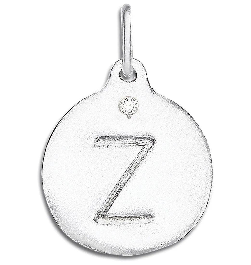 Z Alphabet Charm With Diamond