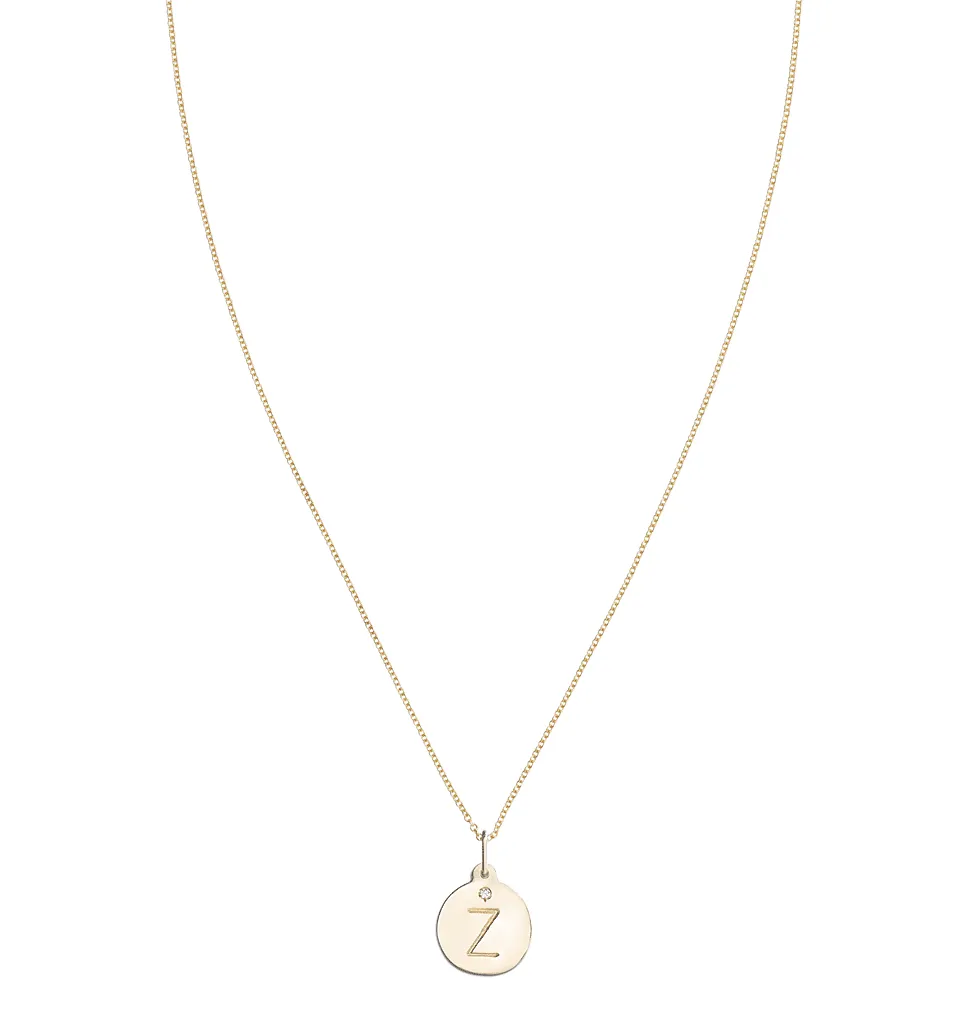 Z Alphabet Charm With Diamond