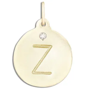 Z Alphabet Charm With Diamond