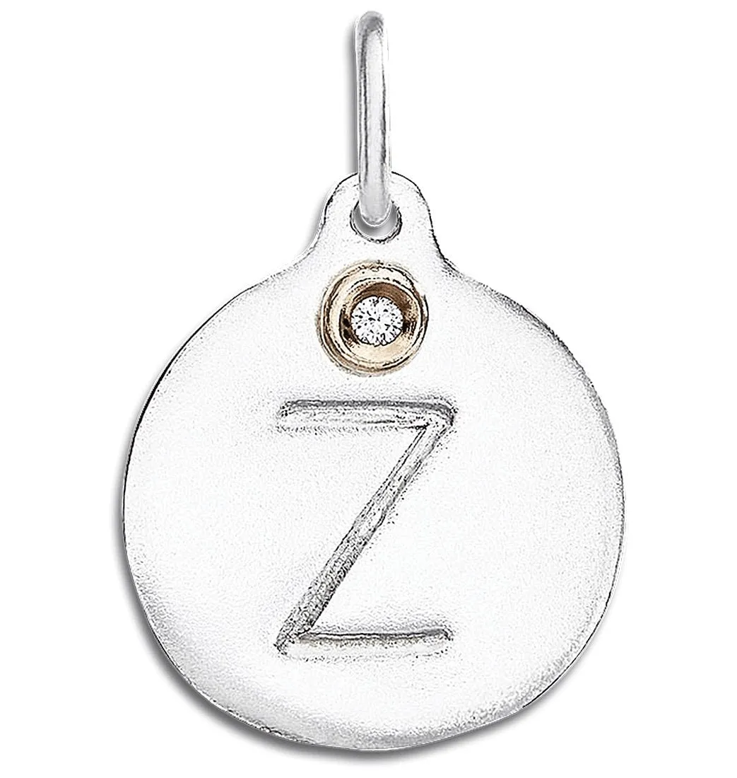 Z Alphabet Charm With Diamond