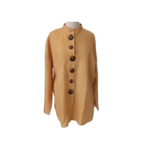 ZARA Mustard Large Buttons Linen Tunic | Gently used |