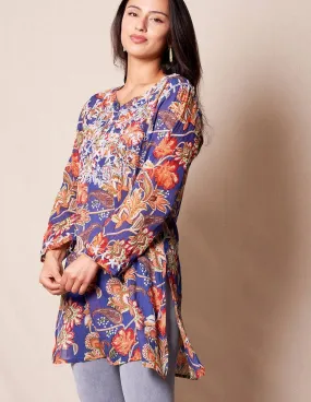 Zarah Tunic -  Indigo Garden